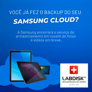 Banner Backup do Samsung Cloud e serviço de armazenamento de fotos e vídeos em nuvem