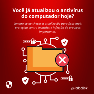 Banner sobre atualização de antivírus